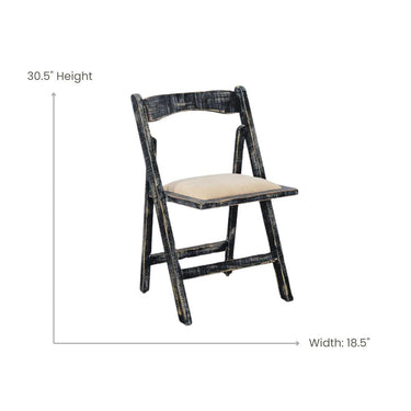 Poker Chair Sahara, Folding - Black Sand